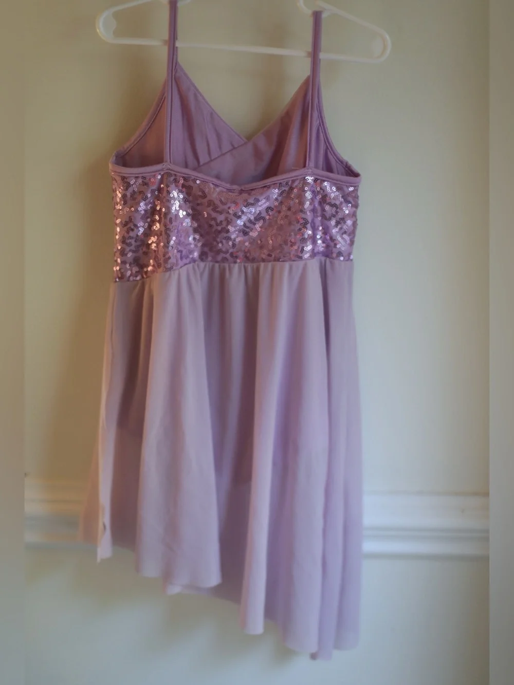 NWT Girls Lavendar Sequin Dress XL Dance Ballet